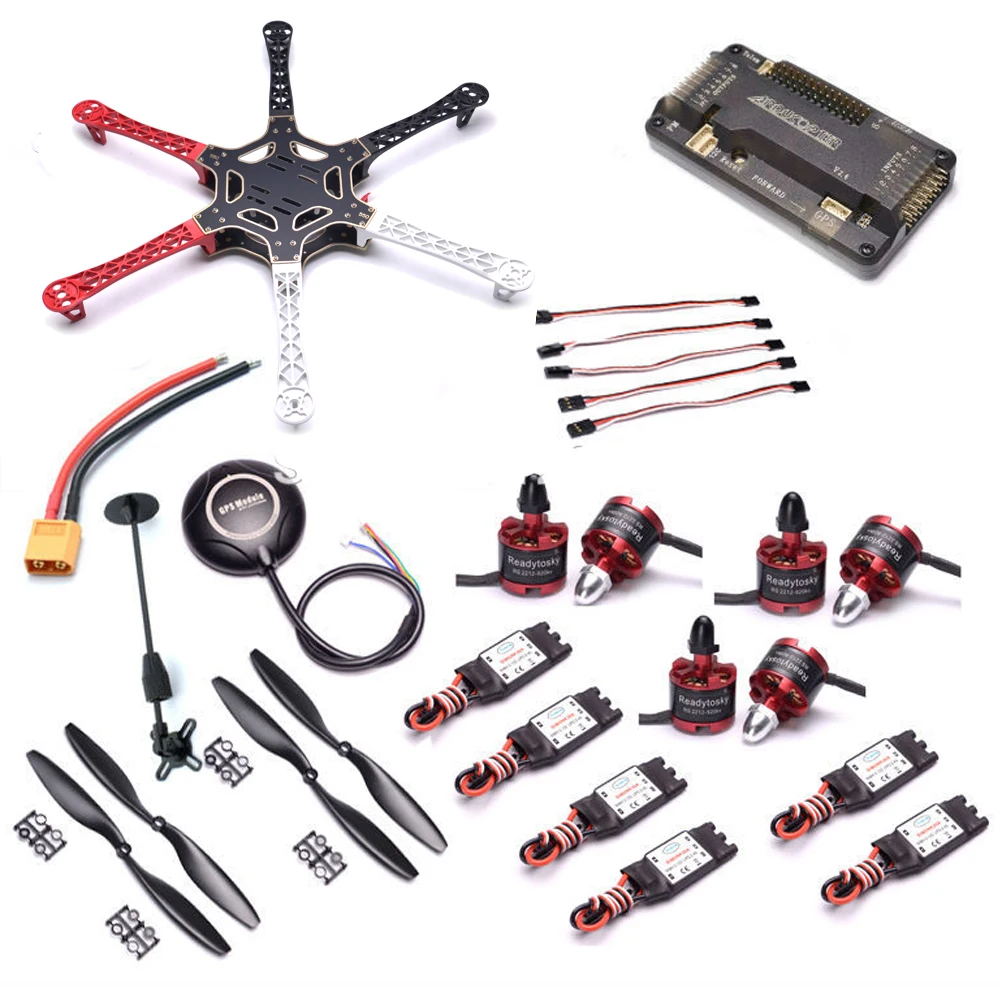 F550 PCB Frame Kit APM2.6 боковой контактный Контроллер полета 2212 920KV бесщеточный двигатель