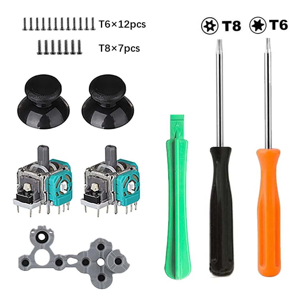 Repair Tools T8 T6 Screwdriver 3D Analog Joysticks Replacement Thumbsticks Cap For Xbox One Gamepad Controller