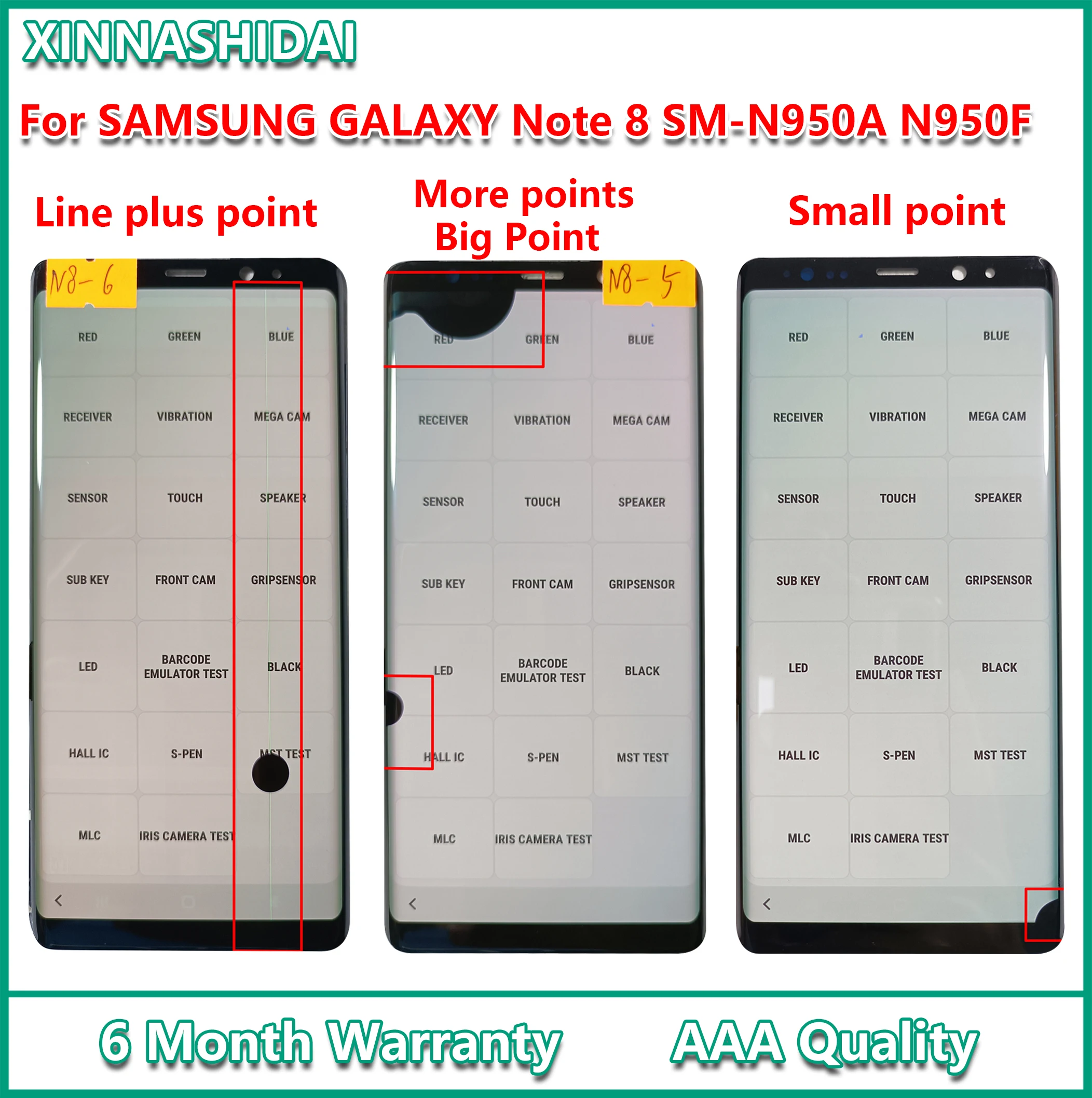 Оригинальный ЖК-дисплей для Samsung Galaxy Note 8 SM-N950A N950F с сенсорным экраном и