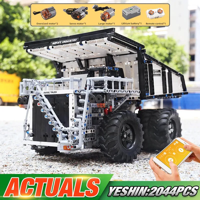 Yeshin APP Technic Car совместим с MOC 29973 Mining Truck T284 модель автомобиля строительные блоки