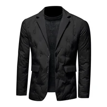 Европейский популярный стиль куртка мужской костюм воротник пуховик Мужское пальто