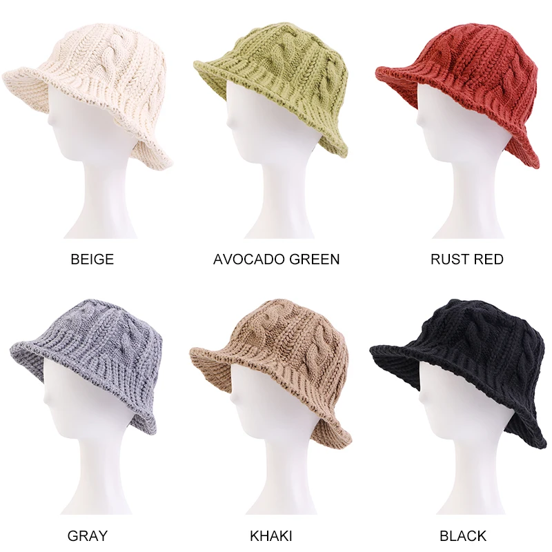 

Knitted Fisherman Hat New Personality Handmade Retro Cloche Hat Autumn Winter Panama Hat Unisex Warm Versatile Soft Headcover