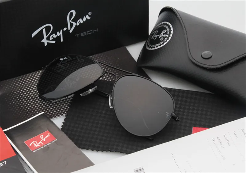 Очки для вождения RayBan RB3025 glassate Авиатор RayBan солнцезащитные очки для мужчин/женщин ретро поляризованные солнцезащитные очки RB3025