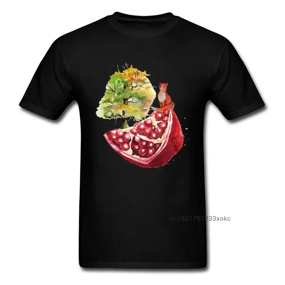 2018 специальная Дизайнерская мужская футболка с акварельным принтом Epic Fruit Tree And Red