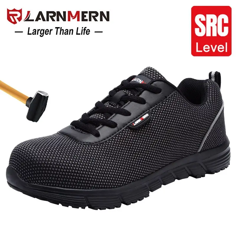 Larnmern Men's Safety Work Shoes Steel 