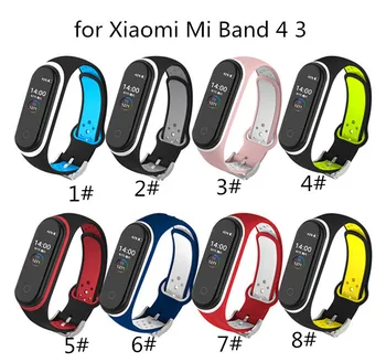 

For Xiaomi Mi Band 4 Band 3 Strap Silicone Wristband Bracelet Replacement for Xiomi Band Mi band4 mi band3 Wrist Color TPU Strap