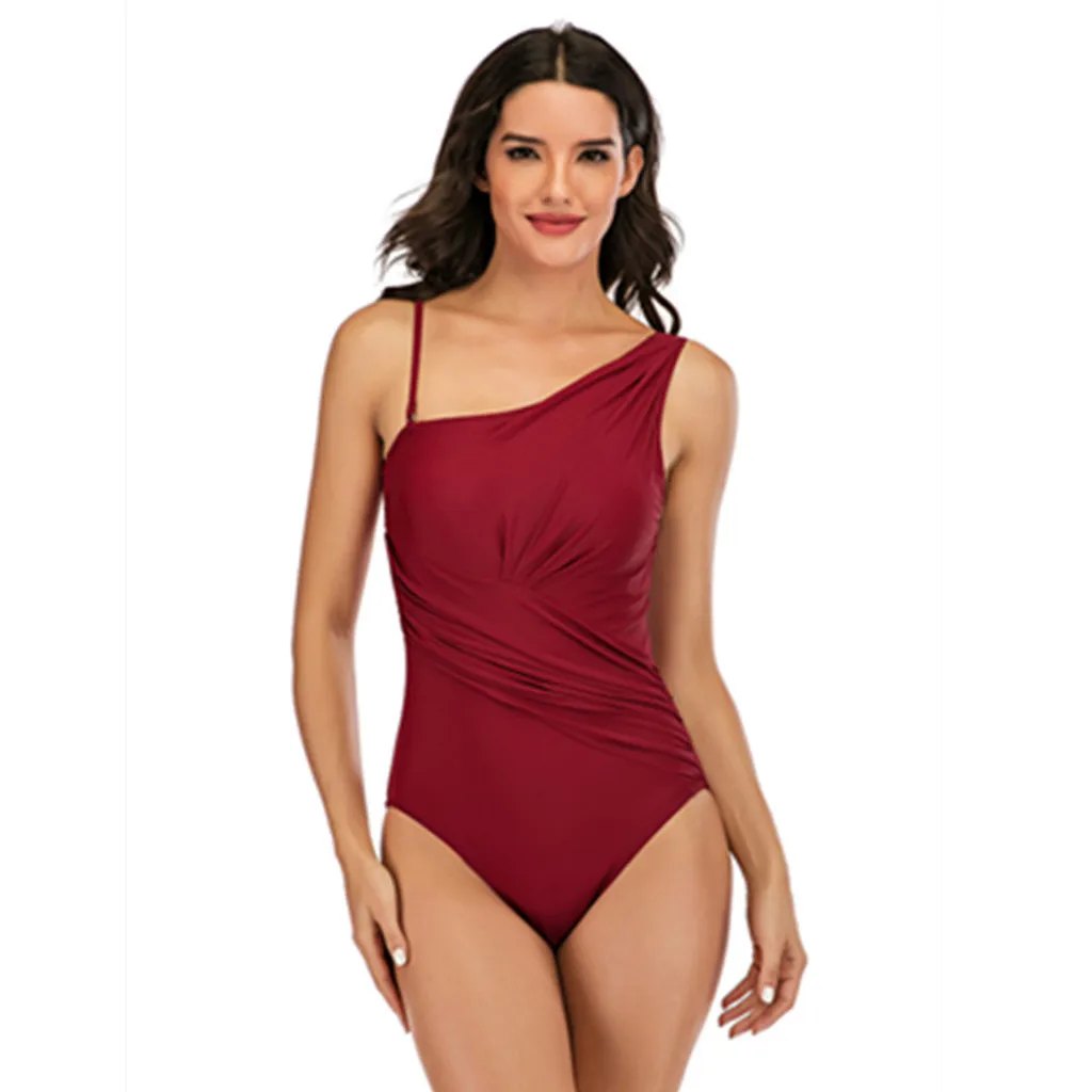 נשים של שחייה חליפת נשים של סקסי מקשה אחת מוצק ביקיני בגדי ים בגד ים וחוף ביקיני סט בגדי ים בגד ים רחצה #3