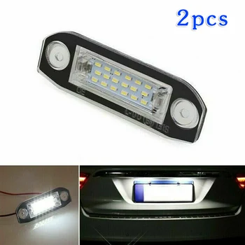 

2Pcs License Plate Light White 6000K Accessories Auto DC 12V 30753839 31253006 Super bright