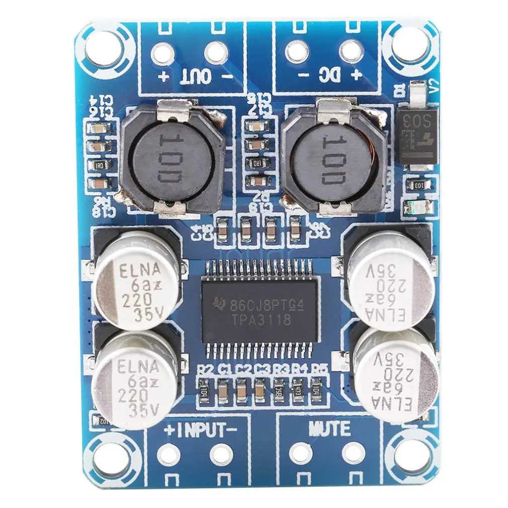 TPA3118 PBTL Mono Digital Amplifier Board1X60W 8-24V POWER AMP Replace FS