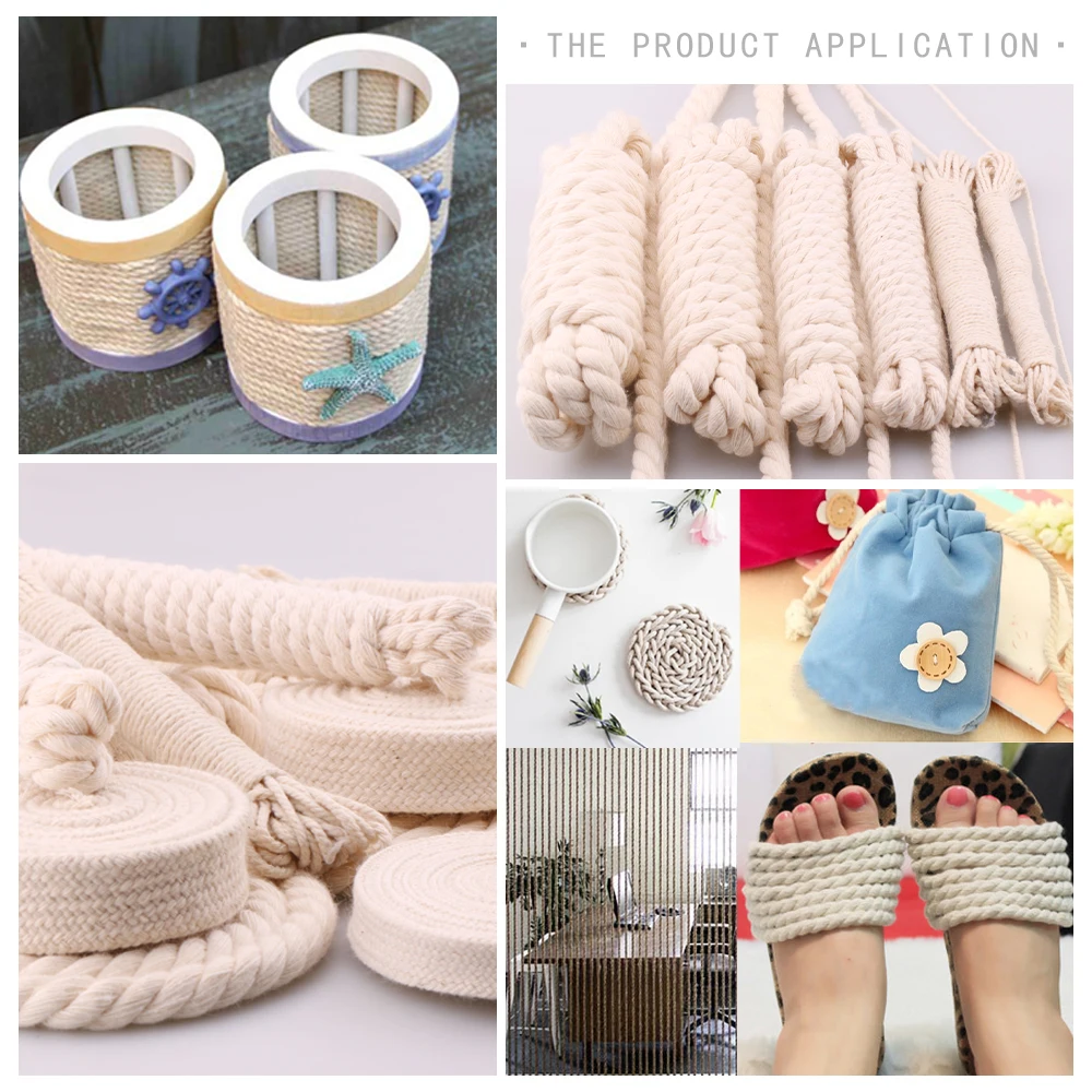 5yd/lot 100% Cotton Rope for Home Handmade Garment Accessories Craft Projects cotton rope