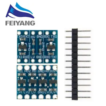 Convertidor de nivel lógico I2C, módulo bidireccional de 5V a 3,3 V para Arduino, 2 canales/4 canales, 10 Uds. TTL 1
