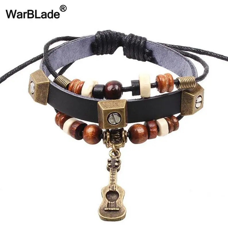 5 WBL Новая мода Evil Eye браслеты старинный браслет Многослойный кожаный браслеты с подвесками 10 шт. для мужчин и женщин - Окраска металла: 5