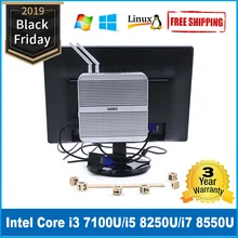 Intel Core i5 8250U minipc i5 7200U Kaby göl fansız bilgisayar i3 7100U Windows 10 masaüstü Barebone i7 8550U pc