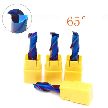 

65 degree double-edged keyway milling cutter with nano-coating and tungsten steel carbide milling cutter 4mm 6mm 8mm 12mm 5mm 10