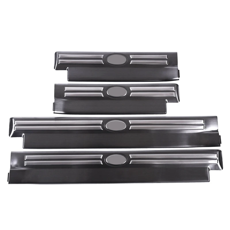 

4pcs Black Stainless Steel Inner Door Sill Scuff Plates Cover Trim Parts For Land Rover Discovery 4 LR4 2010-2016 Car-Styling