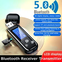 Bluetooth 5 0 Receiver Transmitter 3 5mm Aux Audio Wireless USB Adapter for Headphones Speaker with Mic Bluetooth 5 0 Receptor