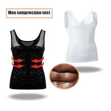 Жилет корсет мужские боди для сауны Жилет Формирователь контроль живота моделирующее белье Талии Тренажер нижнее белье Корректирующее положение