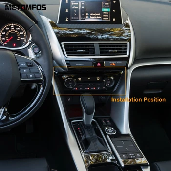 

For Mitsubishi Eclipse Cross 2017-2019 Air Conditioner Control Switch Cover Trim Carbon Fiber Interior Accessories Car Styling