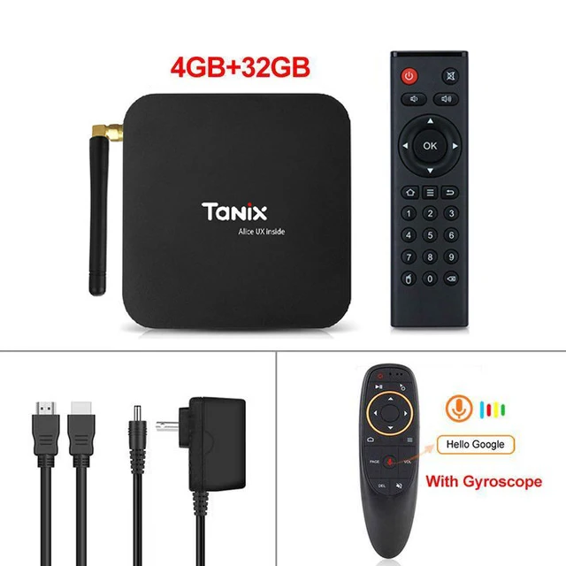 Tanix TX6 Smart Android 9,0 tv Box Allwinner H6 четырехъядерный 2G/4G 16G/3 2G/64G 4K 2,4G/5 GHz двойной WiFi Google Youtube медиаплеер - Цвет: 4G32G and G10 RC
