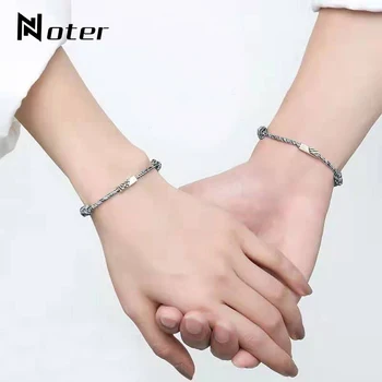 

Noter 2pcs/Set Paired Bracelets Adjustable Braided Thread Braslet Lover Forever For Couple Brazalete Valentine Braclet Pulseira