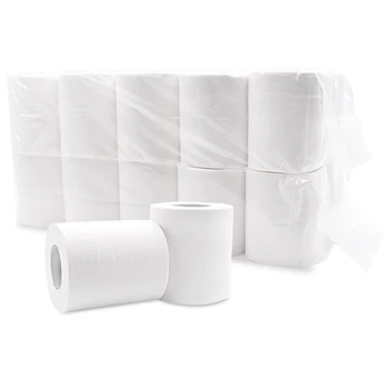 

24 Rolls White Toilet Paper Smooth Soft Premium 4-Ply Toilet Paper Rapid Dissolving Toilet Paper