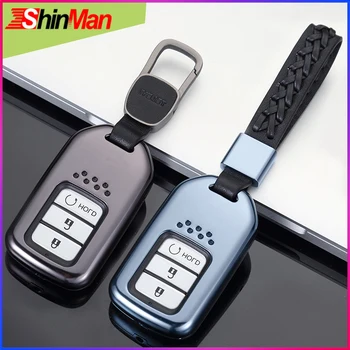 

ShinMan Aluminum Alloy 2 3 4 Button Car key Case For Honda Accord Crider City 15-16 HRV CRV Vezel Spirior Odyssey Civic Fit Jade