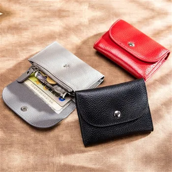 

Simple Leather Coin Purse Card Bag Multifunctional Business Card Bag 2020 New Coin Bag Women's Large Capacity Money Clip Wallet