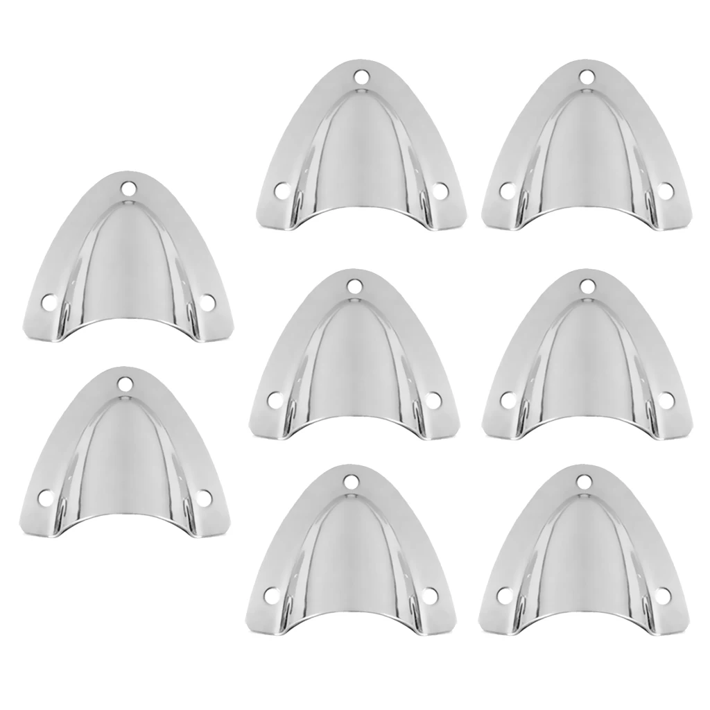8pcs Boat Clam Shell Vent Ventilator Polished 316 Stainless Steel Hardware