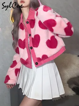 Pink Heart All-Match Love Coat
