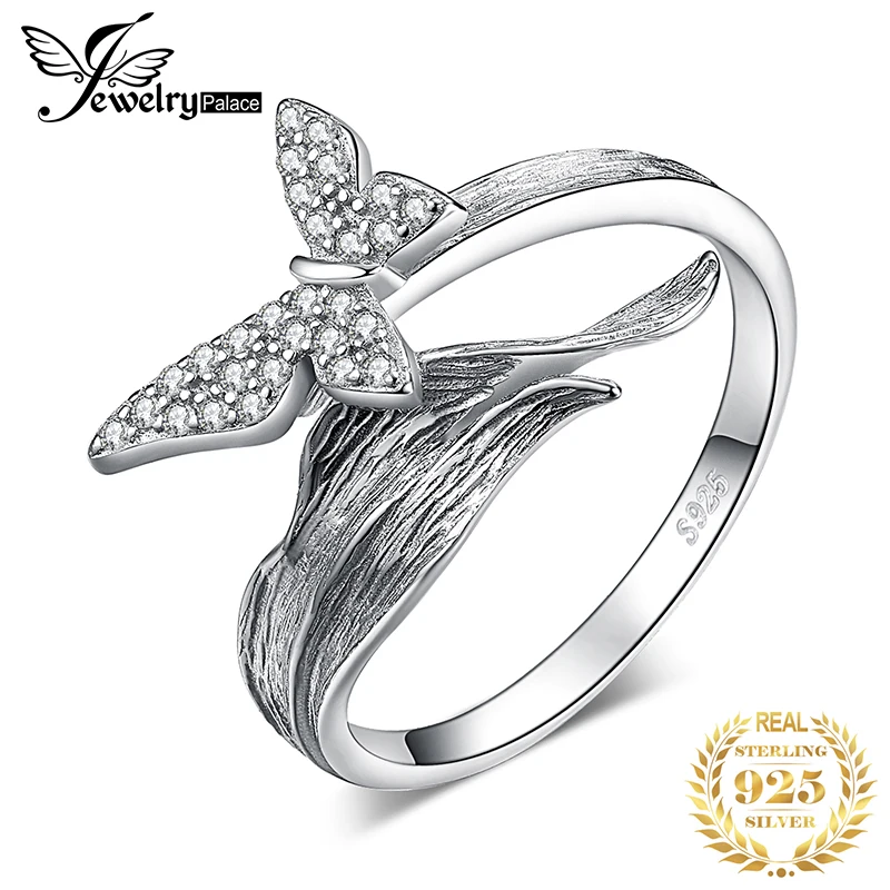 JewelryPalace Асимметричная кубического циркония морских водорослей бабочка себе