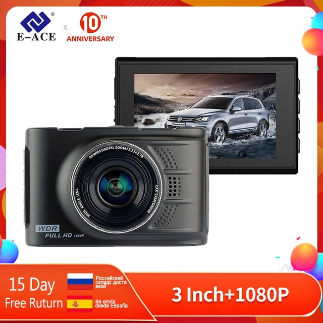 $US $17.52 E-ACE Novatek Car Dvr Mini Camera Car Video Recorder Mirror Camcorder Dash Cam 1080P HD 3.0 Inch Dv