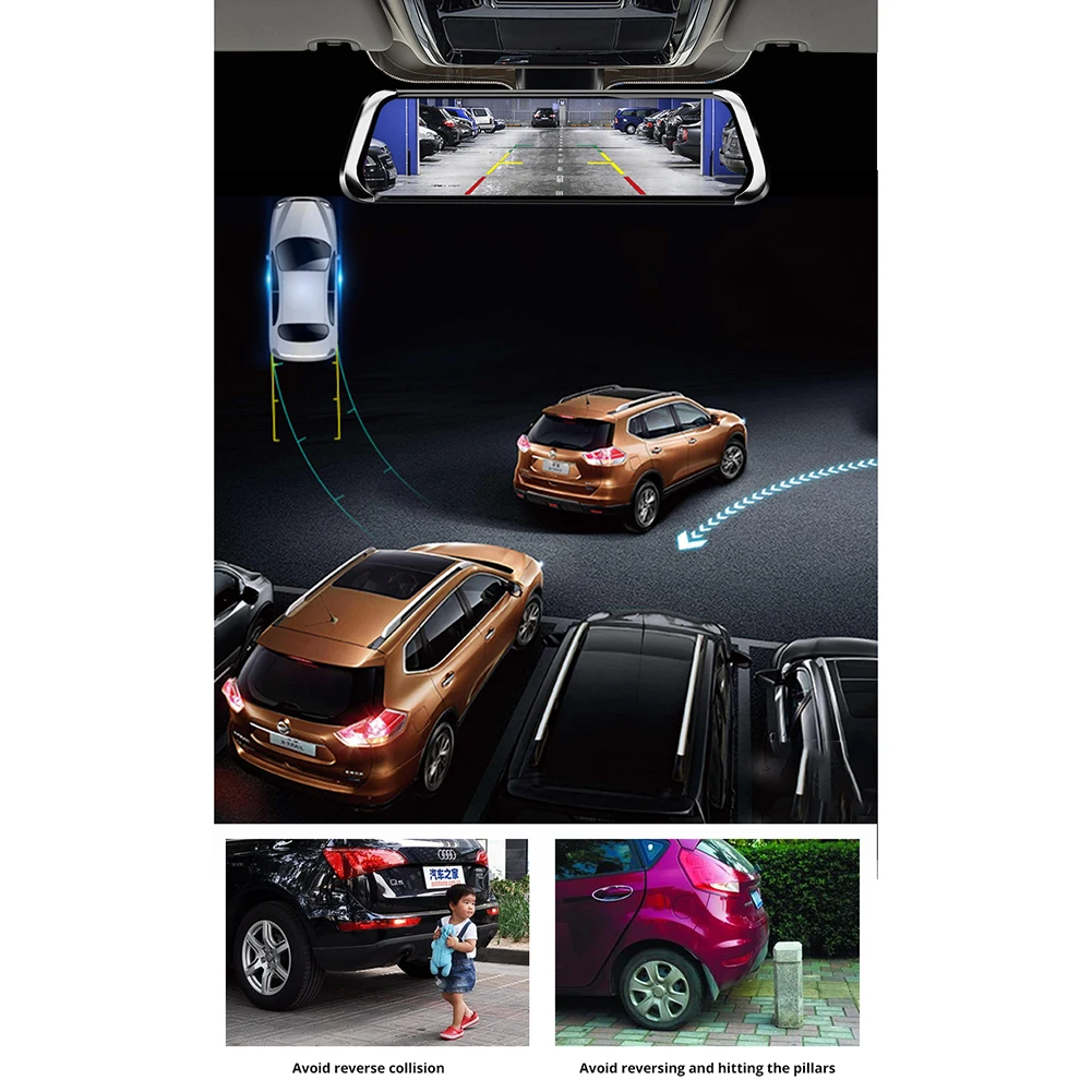 Автомобильный видеорегистратор ips Touch 4G зеркальный видеорегистратор Android ADAS gps FHD 1080P wifi авто регистратор зеркало заднего вида с камерой для Phisung E08 plus