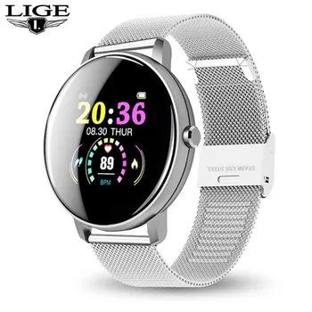 

LIGE New Men Women Sports Smart Watch Heart Rate and Blood Pressure Monitor Men Smartwatch Bracelet Waterproof for Android IOS