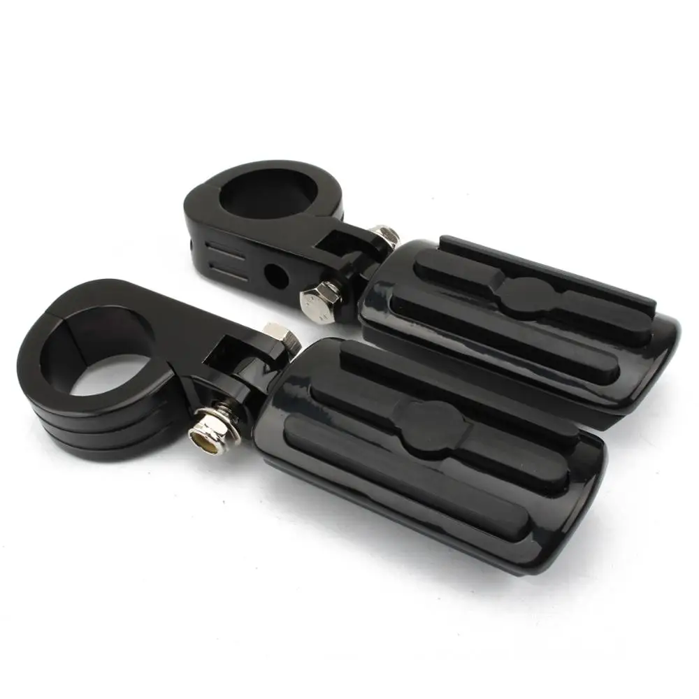 Kit Pedane Universali Per Moto Da Strada | Poggiapiedi In Alluminio Con Gomma Per Crash Bar Da 25-32mm E 38mm