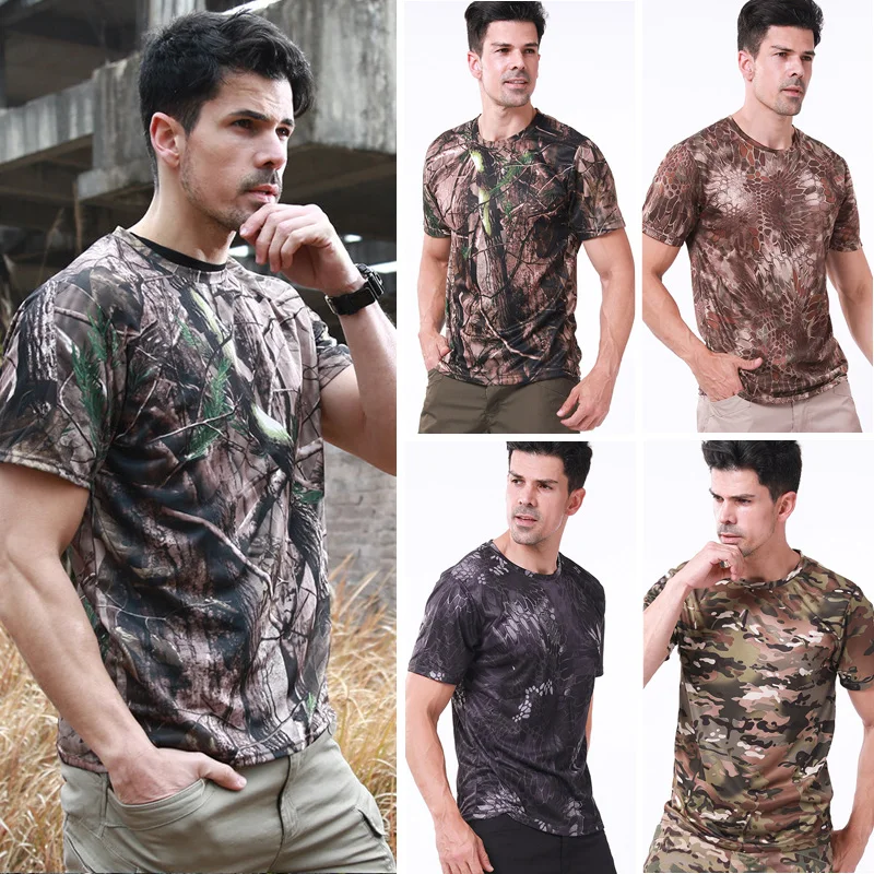 New Men Army Tactical Combat T-Shirts Breathable Quick Dry Military Sport Tops Outdoor Camping Camouflages Camo Hunting Tees New Men Army Tactical Combat T-Shirts Breathable Quick Dry Military Sport Tops Outdoor Camping Camouflages Camo Hunting Tees