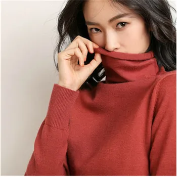 

2019 New Fashion Turtleneck Women Sweaters Slim-fit Soft Cashmere Short Warm Sweaters Female Knitted Pullover Women Winter Tops