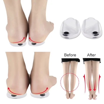 

1 Pair Heel Pad Correction O-Shaped Legs X-Shaped Legs Inside Outside Unisex Breathable Soft Magnet Insoles Heightening Pads