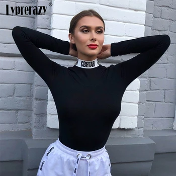 

Lyprerazy Women Sexy Female Bodycon Bodysuit Mujer Skinny Solid Club Stretchy Red Rompers Jumpsuit Character Turtle Neck