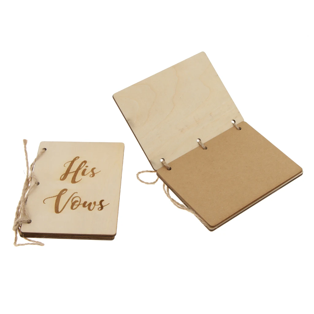Rustic His Vows Her Vows Booklets Wedding Party Supplier Memorial Keepsake