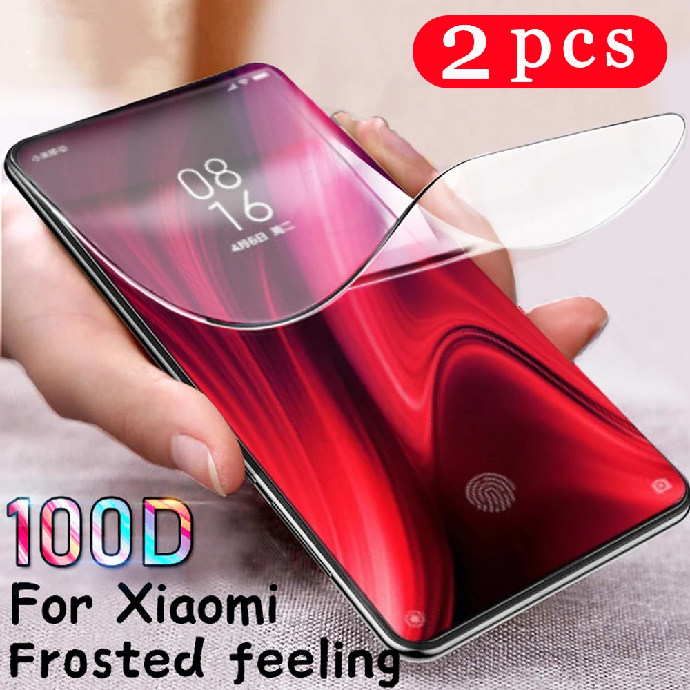 

2Pcs for xiaomi redmi K30 K20 pro hydrogel film redmi note 8 8A 8T protective film phone screen protector smartphone Not Glass
