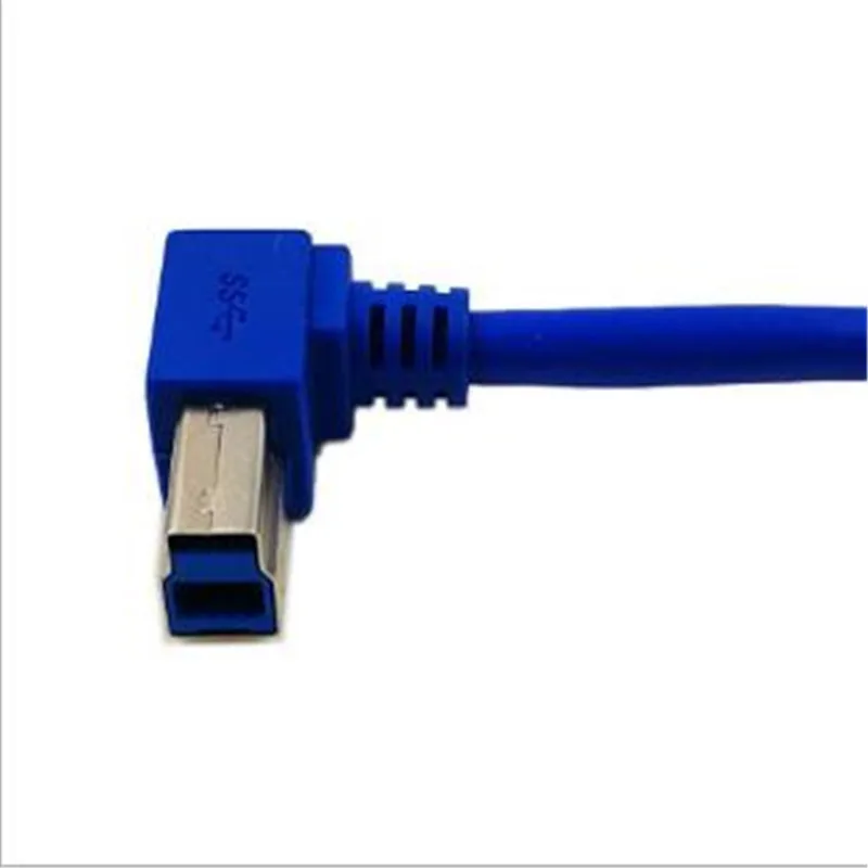 

USB3.0 B male right-bend to female extension cable with screw holes USB3.0 print connection data cable with ears can be fixed