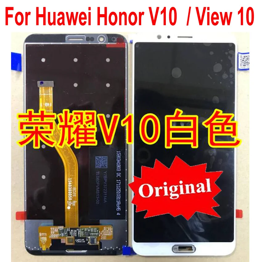 Najtaniej 100% oryginalny wyświetlacz LCD czujnik szklany ekran dotykowy Digitizer zgromadzenie dla Huawei Honor widok 10 Honor V10 5.99\
