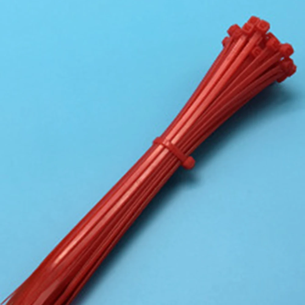 

100Pcs/Pack Wide Use Straps Anti-aging Nylon High Strength Self Locking Winter Stable Office Bundling Cable Tie Cold Resistant