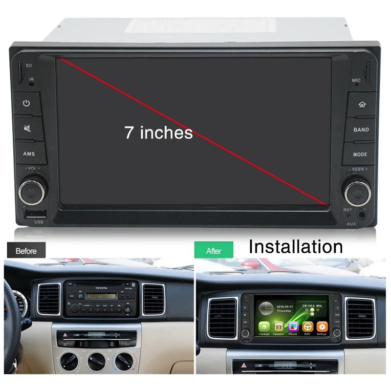 2 Din 7 дюймов, автомобильный, мультимедийный плеер Емкостный пресс-экран с высоким разрешением Bluetooth Mirrorlink аудио стерео радио MP5 плеер fo