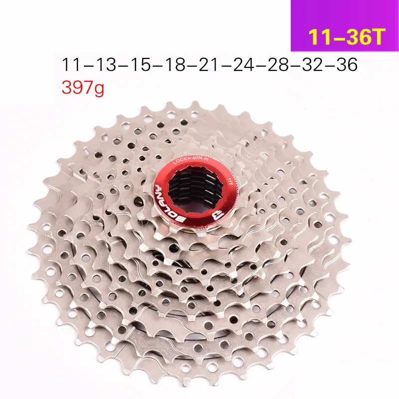 Bolany 9 скоростная кассета MTB 9V 11-42T 11-40T 11-36T 11-32T набор звездочек со встроенной трещоткой для горного велосипеда широкого соотношения Сверхлегкий велосипед маховик cog - Цвет: 11-36T