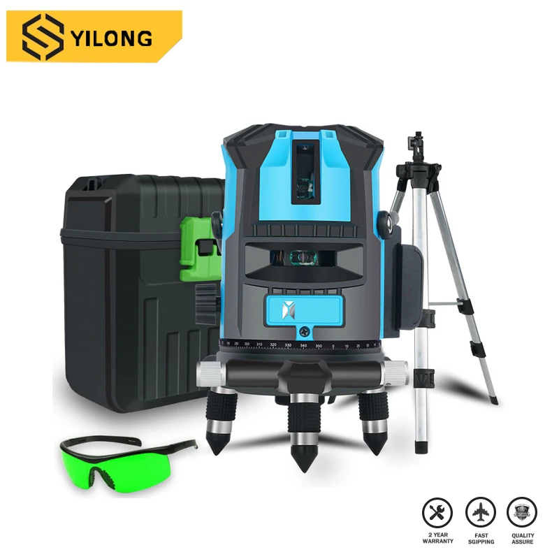 

5 Line 6 Points Green Laser Level 360 Degree Adjustment Higher Visibility Self-leveling Horizontal&Vertical Cross Super Powerful