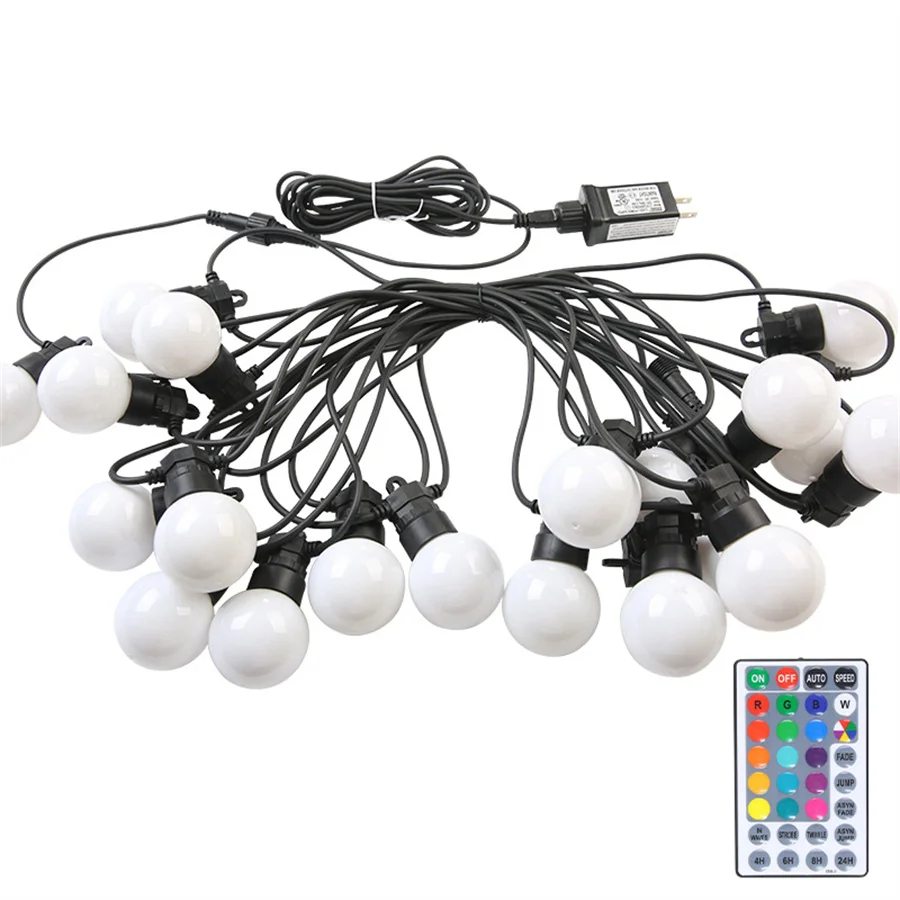 10 15led controle remoto g50 globo pátio