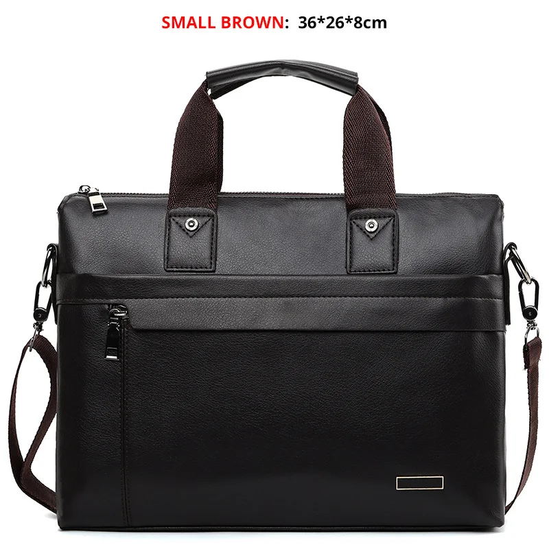 Alena Culian Повседневная Деловая кожаная мужская сумка 15,6 дюймов, сумки для ноутбука для мужчин, трендовая мужская сумка-тоут, повседневный портфель, сумки на плечо - Цвет: SMALL BROWN