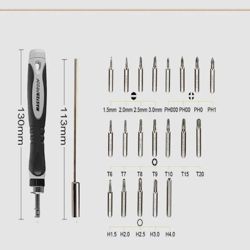 

22 in 1 screwdriver set magnetic screwdriver bit multifunctional woodworking drilling tool kit electronic equipment hand tools