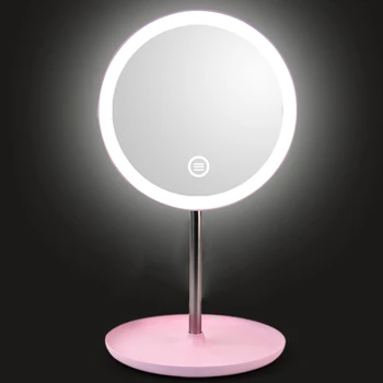 

Fashion LED Light Makeup Mirror for Women Make up Table Lamp 360 Rotation Brightness Adjustable Beauty Vanity Cosmetic Mirror